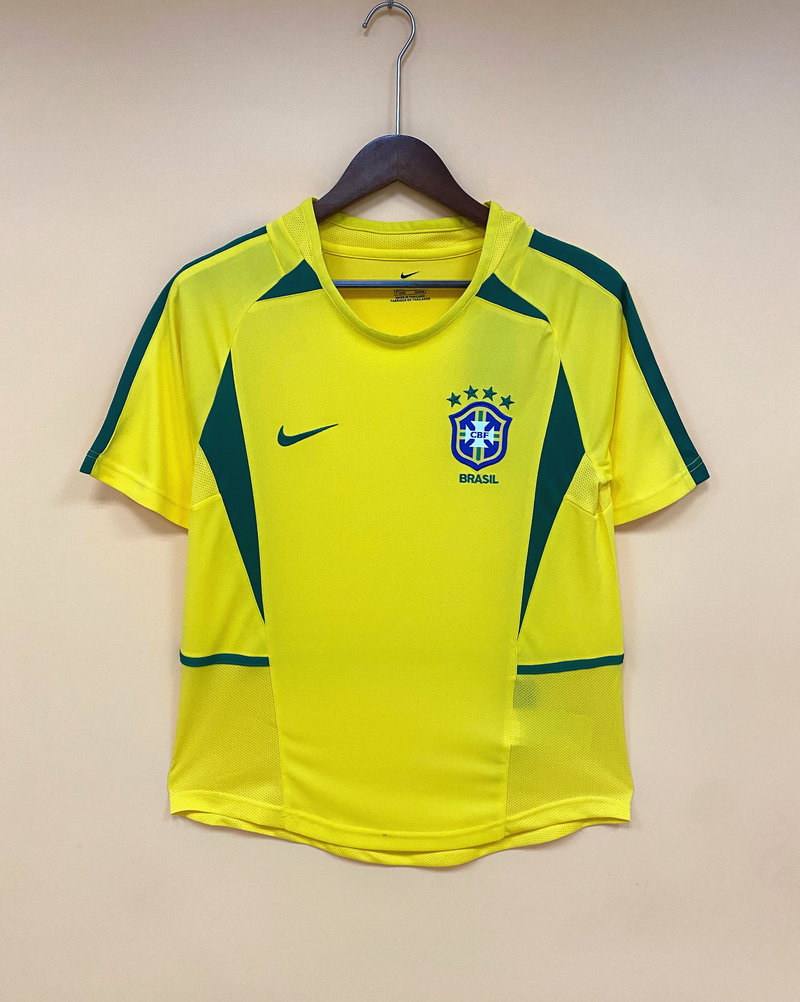 Brasil Retrô Home Copa de 2002 - Nike Torcedor Masculina